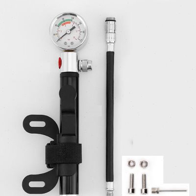 自行车打气筒便携式铝合金胎压球压带放气阀气筒打篮球带气压表