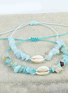 碎石贝壳手链手串优雅自然风格闺蜜礼物