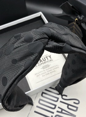 复古高定布艺发卡发箍女高颅顶成人逛街发窟头饰宽边压发洗脸头箍