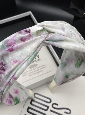 轻奢高定钩花发卡发箍女优雅时尚成人日常头饰宽边压发洗脸头箍