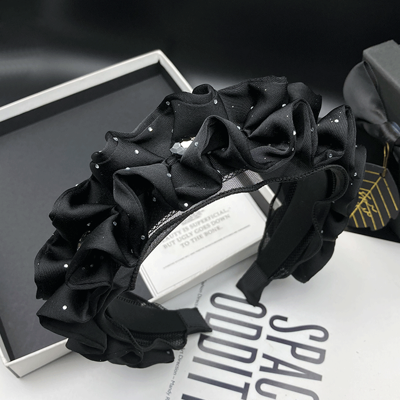 临嫣发箍缎面公主风镶钻发饰