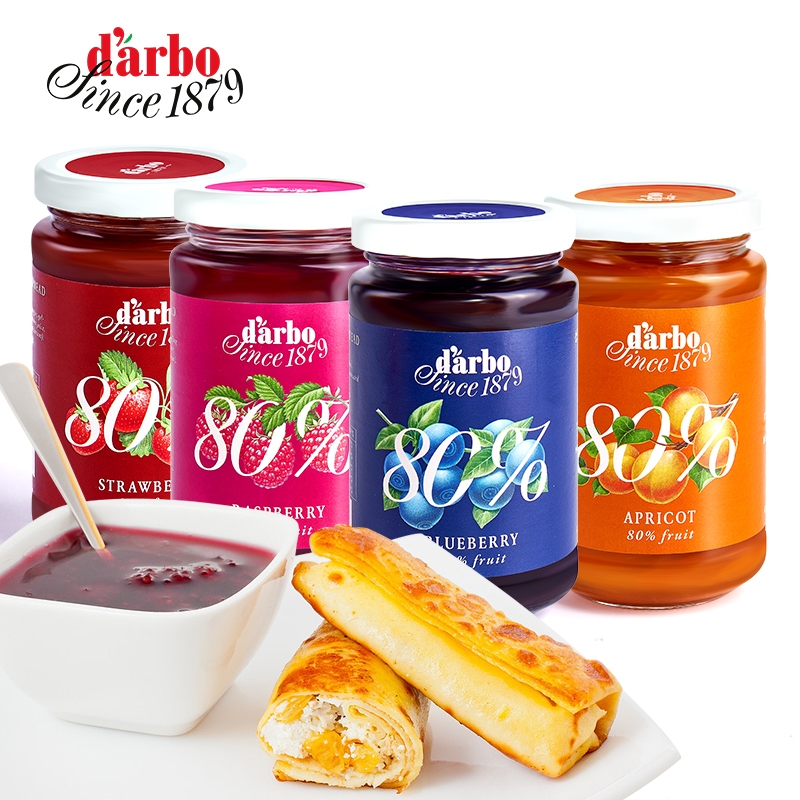 奥地利d'arbo/德宝果蓝莓草莓果酱烘焙早餐面包涂抹酱三明治吐司