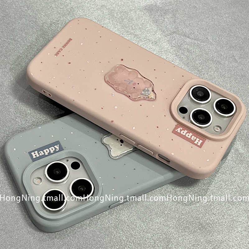趣味立体可爱卡通情侣适用苹果16ProMax手机壳iPhone13新款女款16pro小众14防摔15PRO硅胶11情侣简约全包软壳