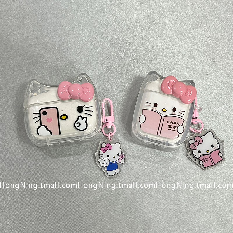 可爱卡通kitty猫适用新三代airpods4保护套新款苹果蓝牙无线耳机壳1/2代airpodspro二代防摔全包小众少女闺蜜