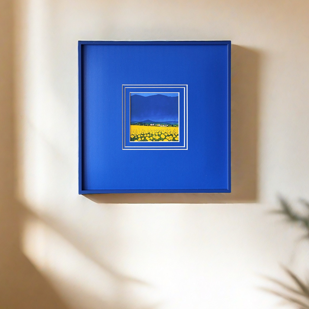 大师油画卧室客厅书房版画简约小众高级挂画多层卡纸样板房装饰画图片