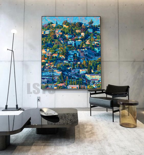 塞思·阿姆斯特朗潮流版画沙发背景墙挂画卧室酒店风景大幅定制画
