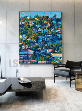 塞思·阿姆斯特朗潮流版画沙发背景墙挂画卧室酒店风景大幅定制画