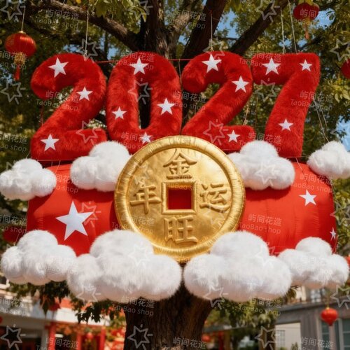 2027新年好运来金币挂饰打卡定制