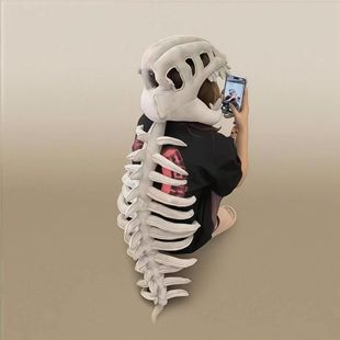 跨境Dinosaur Skeleton Costume侏罗纪之旅恐龙骨架服装 鹿晗同款