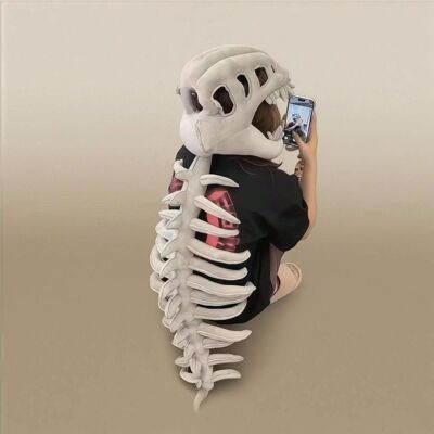 跨境Dinosaur Skeleton Costume侏罗纪之旅恐龙骨架服装 鹿晗同款