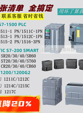 西门子ST20SR30SR60CPU模块plc控制器1214c1215c1511c1512C-1PN新