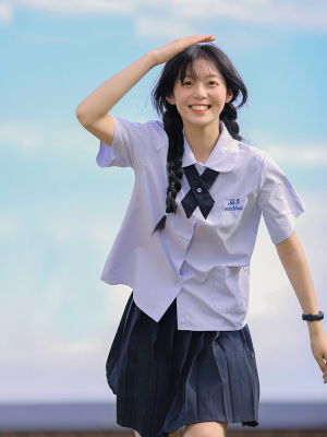 jk制服女学院风衬衫裙子泰国泰式校服娜诺全套高中生毕业班服套装