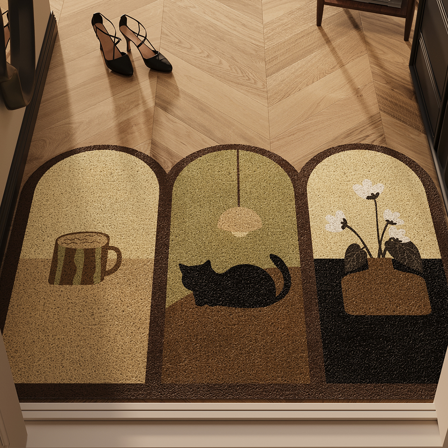 丝圈入户门地垫家用防滑脚垫可裁剪定制玄关地毯耐脏除尘免洗门垫