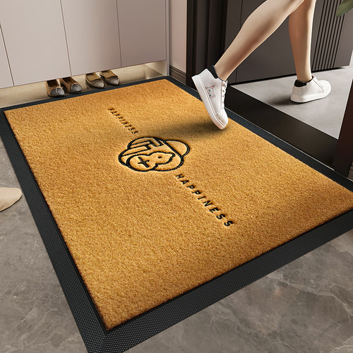入户门地垫高级感刺绣大门口进门防滑脚垫别墅民宿室外仿椰棕地毯