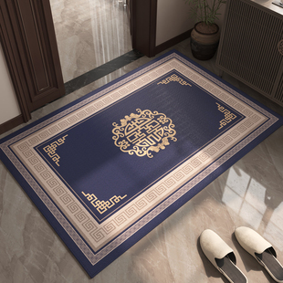 入户门地垫新中式 耐脏除尘防滑脚垫门口进门地毯可裁剪免打理门垫