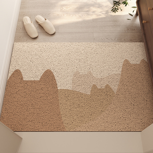 入户门地垫丝圈PVC大门口免洗地毯刮泥除尘防滑脚垫玄关裁剪定制