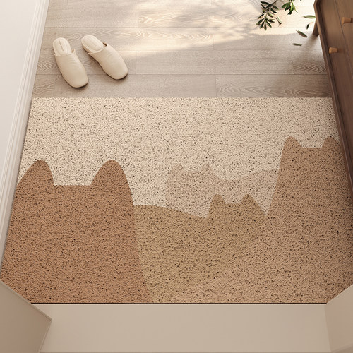 入户门地垫丝圈PVC大门口免洗地毯刮泥除尘防滑脚垫玄关裁剪定制