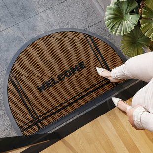 半圆入户门地垫玄关大门口进门脚垫防滑除尘弹力地毯室外垫耐磨毯