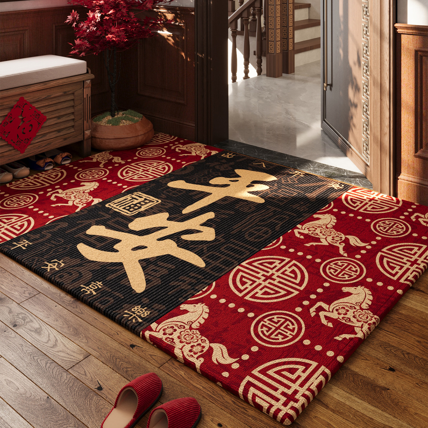 玄关大门口门垫高级感防滑脚垫入户门地垫可裁剪耐磨耐脏地毯定制,居家布艺,入户地垫,淘宝优惠券,粉丝福利购,淘宝优惠卷