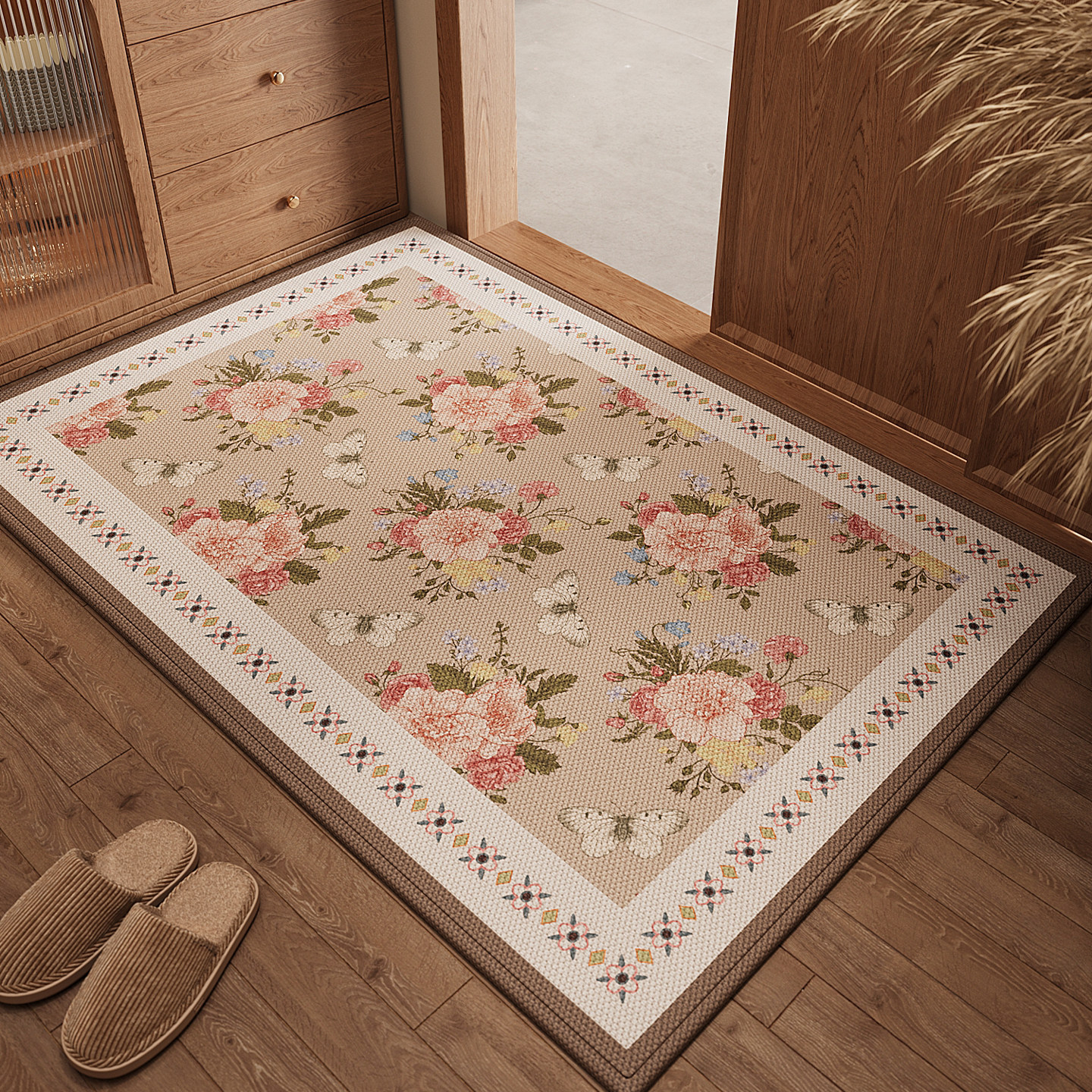 美式入户门地垫耐脏除尘防滑脚垫高级感玄关大门口进门可裁剪地毯,居家布艺,入户地垫,淘宝优惠券,粉丝福利购,淘宝优惠卷