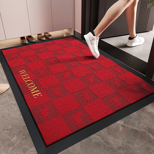 入户门地垫红色马年2026新款喜庆玄关防滑脚垫耐脏除尘高级感地毯