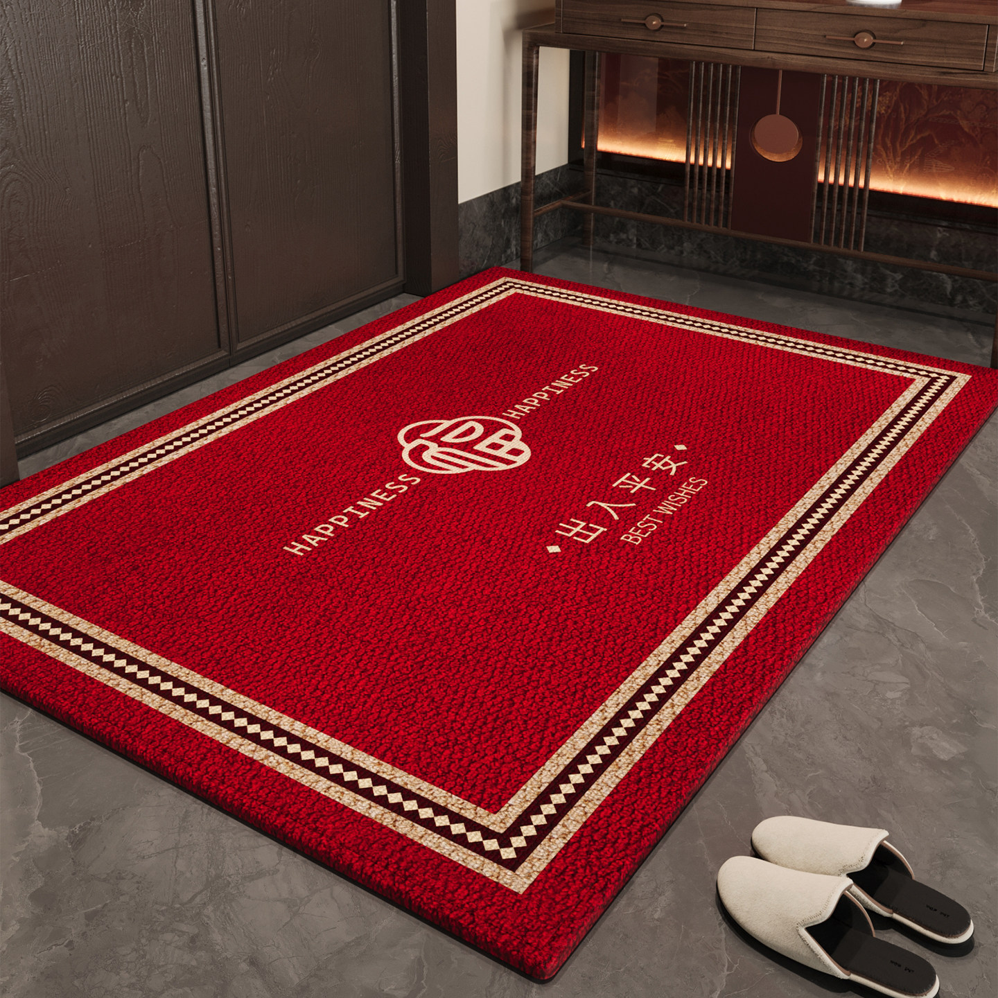 2026新年红入户地垫防滑耐脏