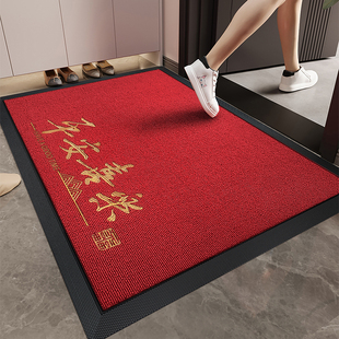 高端入户门地垫红色耐脏除尘大门口进门脚垫玄关防滑免洗地毯加厚