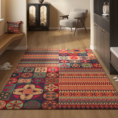民族风入户门地垫玄关家用除尘防滑脚垫大门口进门耐脏免洗地毯垫
