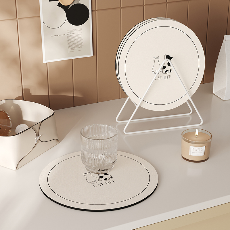 吸水杯垫圆形隔热垫防烫