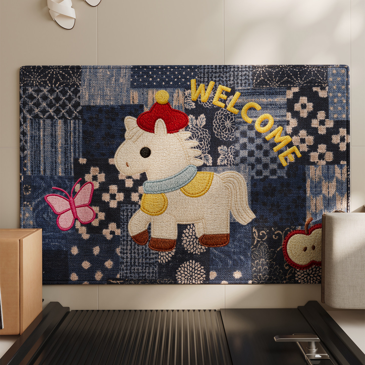 马年入户门地垫轻奢高级感玄关防滑脚垫耐磨耐脏除尘门垫地毯定制,居家布艺,入户地垫,淘宝优惠券,粉丝福利购,淘宝优惠卷