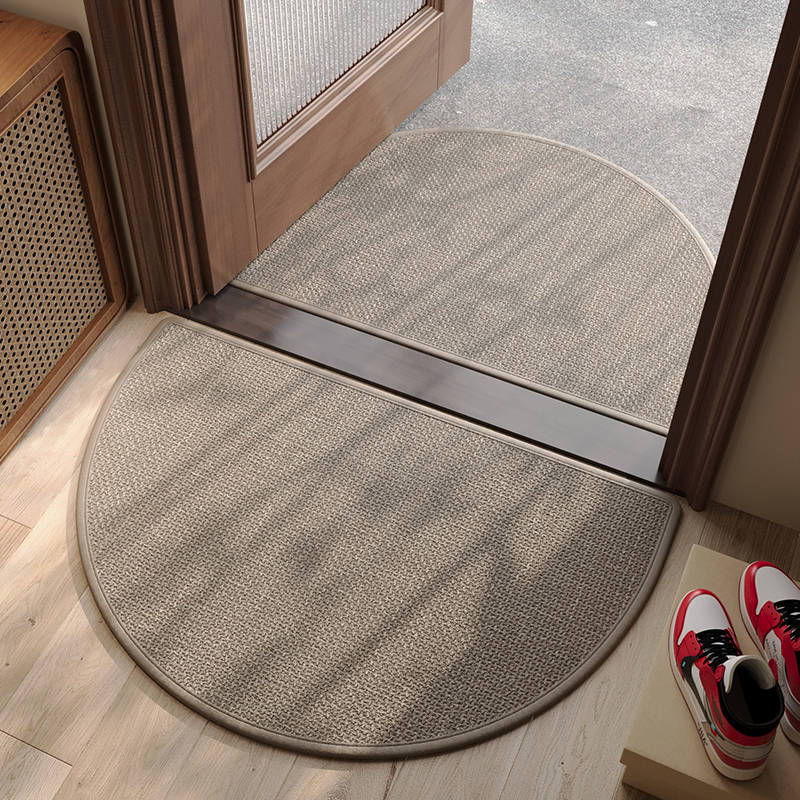 半圆玄关门垫进门大门口入户门地垫防滑耐脏除尘编织纹脚垫门地毯