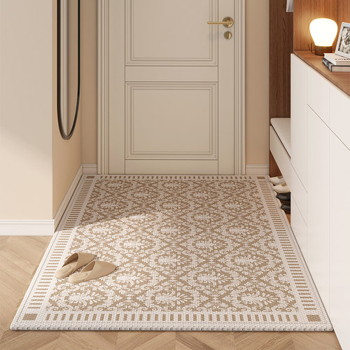 入户门地垫进门脚垫玄关奶油风大门口地毯抗污耐脏吸尘轻奢高级感