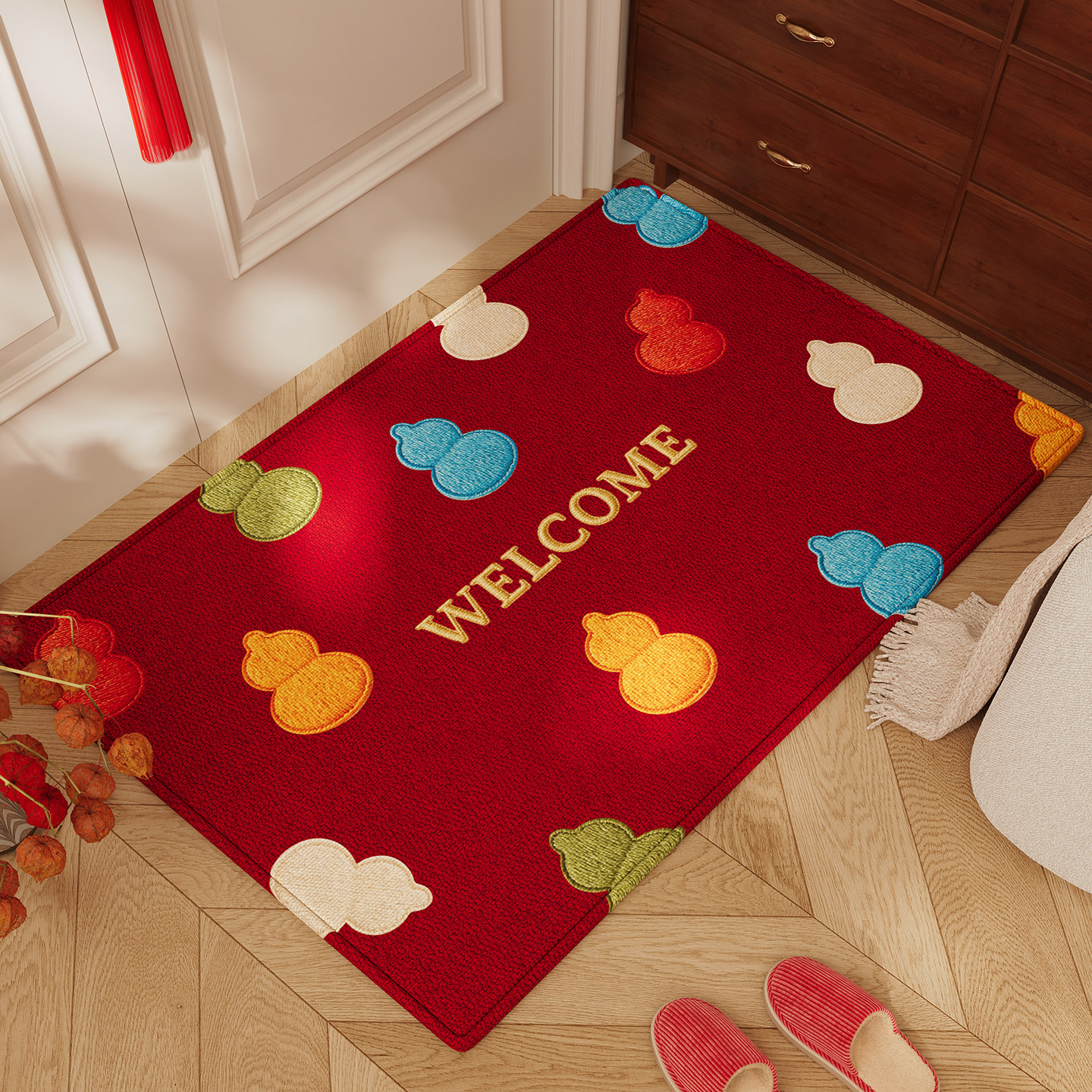 入户门地垫马年喜庆玄关防滑脚垫大门口可裁剪地毯轻奢高级感门垫,居家布艺,入户地垫,淘宝优惠券,粉丝福利购,淘宝优惠卷