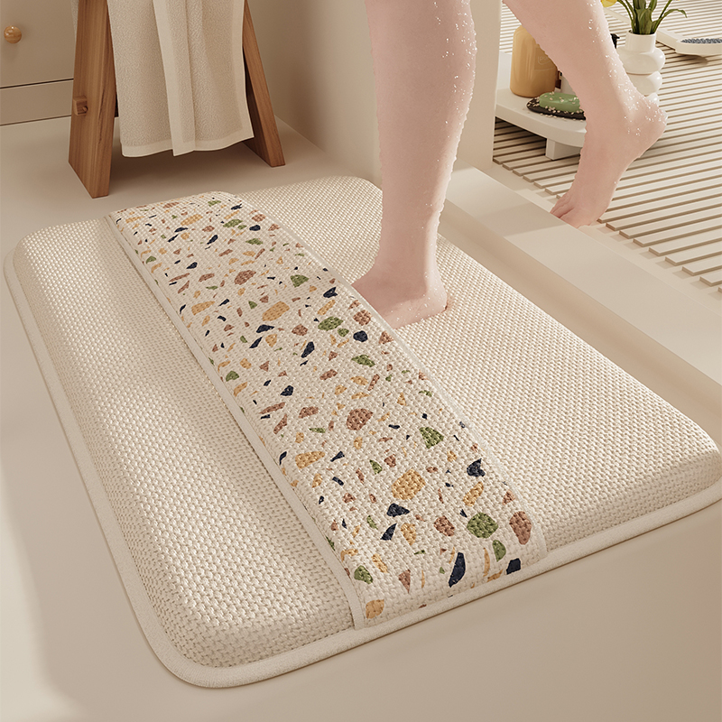 浴室防滑地垫卫生间吸水速干擦脚背垫海绵垫厕所门口耐脏免洗脚垫