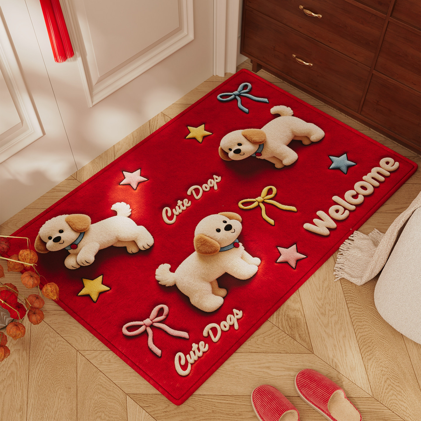 2026新款红色玄关防滑脚垫马年入户门地垫喜庆耐脏除尘高级感地毯,居家布艺,入户地垫,淘宝优惠券,粉丝福利购,淘宝优惠卷