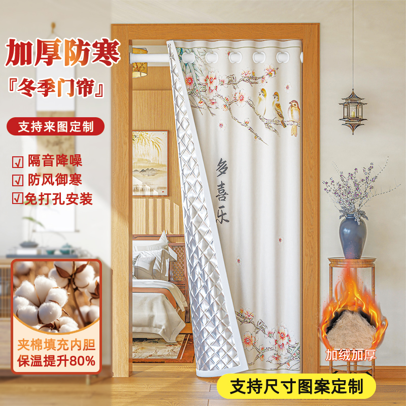 予物集新款冬季加厚保暖挡风门帘