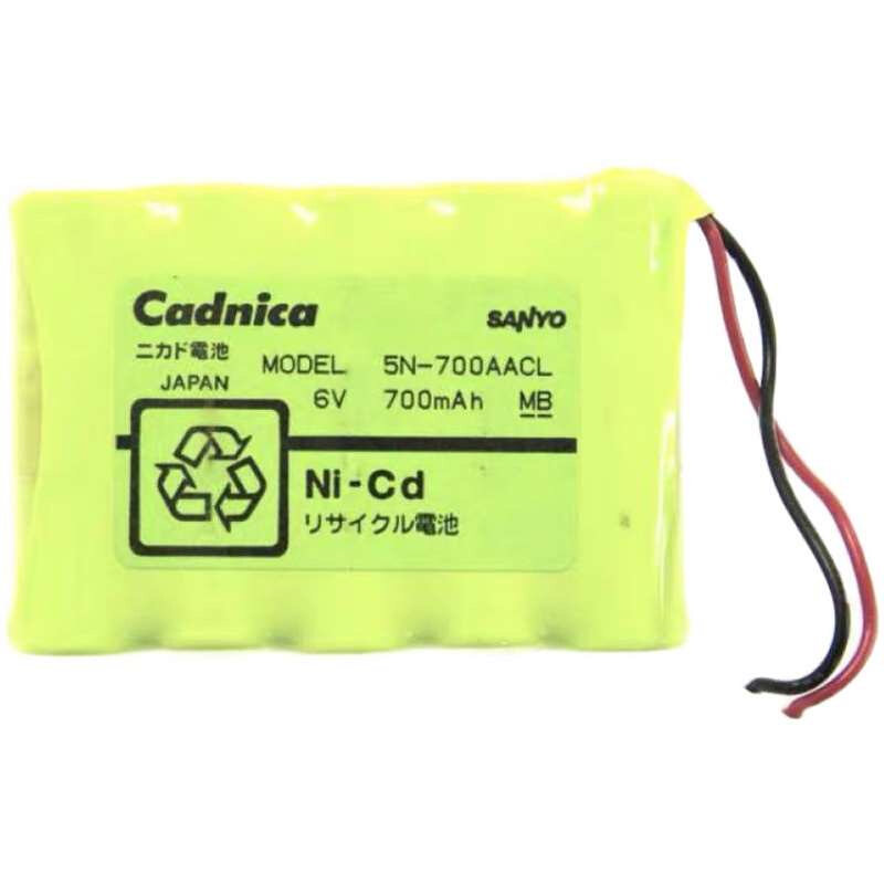 三洋sanyo cadnica 5n-700aacl 6v 700mah ni-cd镍氢镍镉充电电池