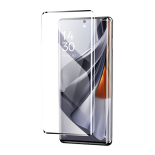 适用opporeno10钢化膜高清抗蓝光防指纹屏保reno10pro手机膜曲面全屏覆盖OPPOreno10pro+水凝膜全包边防摔por