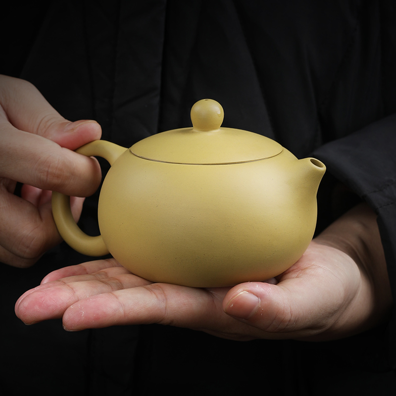 黄段泥紫砂茶壶纯手工泡功夫具器