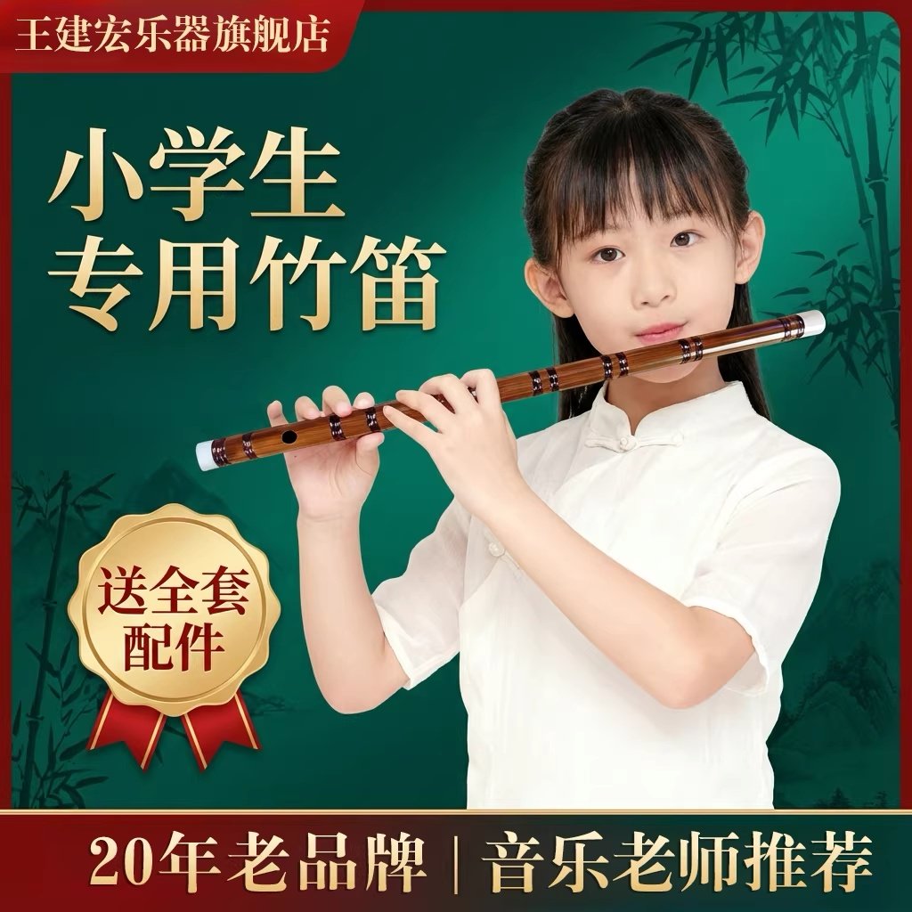 儿童笛子小学生专用G调短竹笛初学入门演奏王建宏风雅宫便携乐器