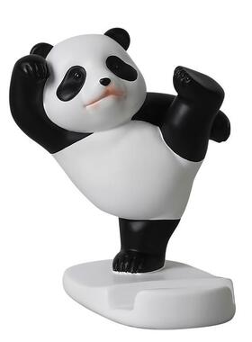 可爱创意熊猫手机支架小摆件桌面家用iPad平板支撑装饰品送人礼物