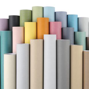 北欧长纤素色无纺布壁纸现代简约客厅卧室儿童房纯色背景墙壁纸