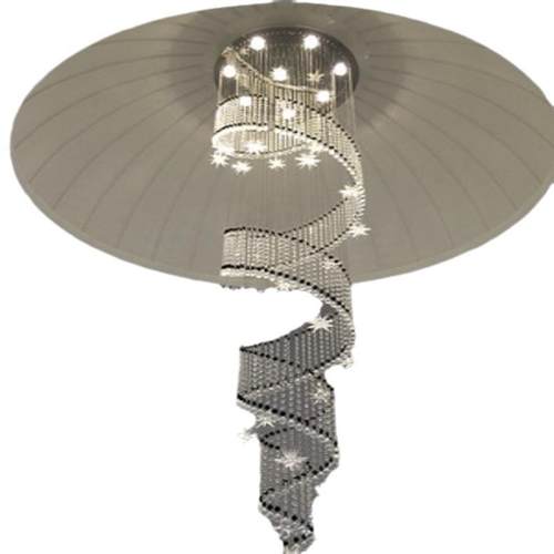 复式楼梯吊灯现代简约北欧别墅旋转楼梯间水晶吊灯楼梯灯长吊灯