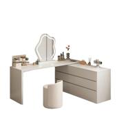 奶油风斗柜梳妆台一体主卧室收纳柜木质梳妆桌床尾柜房间储物柜子