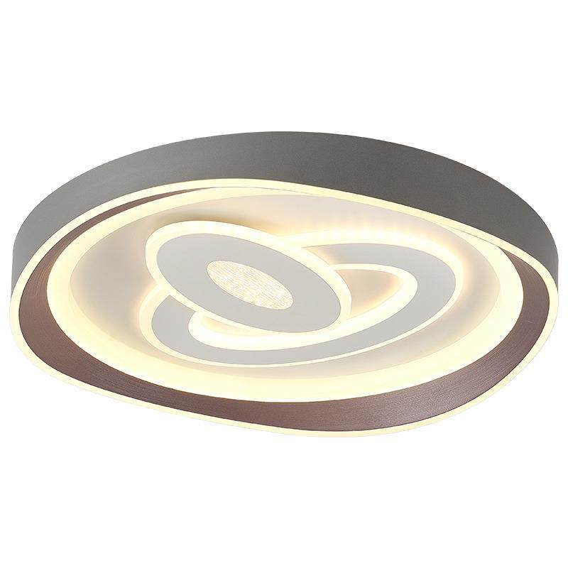 现代意式吸顶灯家用平板长方形客厅灯LED圆形卧室房间灯灰色高亮,家装灯饰光源,客厅吸顶灯,淘宝优惠券,粉丝福利购,淘宝优惠卷