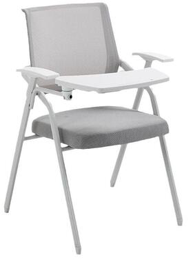 培训椅带写字板电脑椅折叠带写字板白色办公会议室桌椅一体会议椅