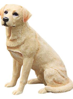 厂家直销坐姿拉布拉多犬仿真狗模型车载摆件工艺品收藏