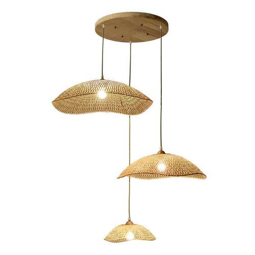 新中式茶室吊灯竹灯禅意竹艺竹编灯日式民宿卧室餐厅灯楼梯吊灯