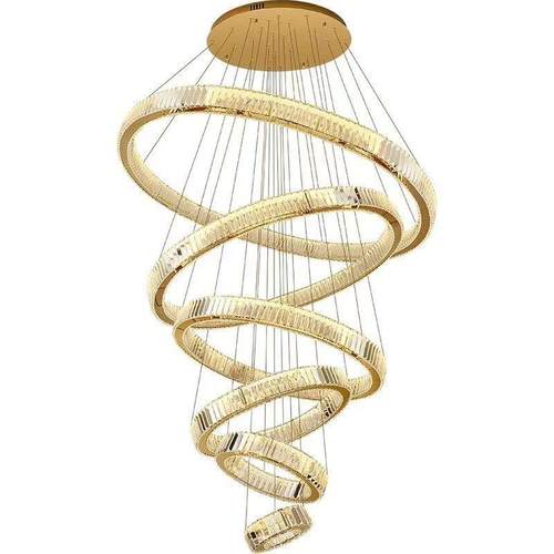 轻奢水晶大吊灯后现代客厅灯酒店大堂大吊灯别墅复式楼轻奢水晶灯