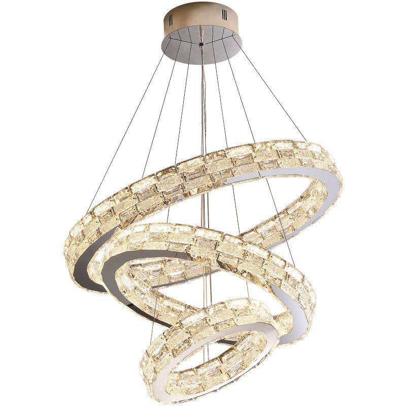 轻奢客厅灯后现代简约水晶吊灯圆形餐厅主卧室灯全屋套餐组合灯具,家装灯饰光源,智能吊灯,淘宝优惠券,粉丝福利购,淘宝优惠卷